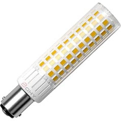 B15, B15d LED aptumšojams, 230 V Ba15D LED spuldze, 10,5 W silti balta 3000 K, B15D LED spuldze, B15D lampa, dubultkontakts, 75 W halogēna spuldzes ekvivalents, 360° staru leņķis, griestu apgaismojumam, 1 komplekts