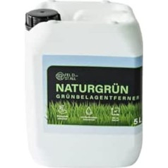 FeldundStall Natural Green Green Growth Growth Remover 5 litru koncentrāts | Īpaši spēcīgs | 100% bioloģiski noārdāms sūnu iznīcinātājs akmenim, fasādei, iekšpagalmam, jumtam utt. Līdz 500 m²