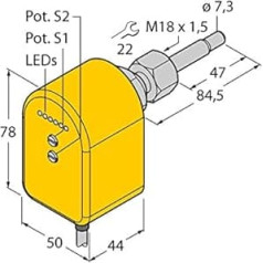 6870282-FTCST-A4P-2ARX/230VAC,Frei ausrichtbarer Strömungssensor d. FTCST-Reihe