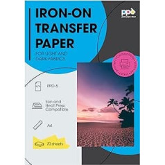 A4 Inkjet Iron On Transfer Paper Multipack X 50 Light + 20 Dark Sheets