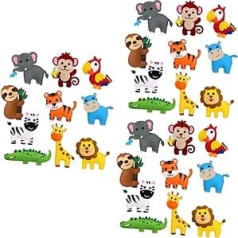 Totority 3 sets of felt animals, make your own, handmade jewellery toys for sewing yourself, children's toys, cartoon animals, craft sewing toy made of felt, small animals sewing kit