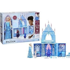 Hasbro Frozen F28285S1 Disney Frozen Hasbro Il Palazzo Ghiaccio Richiudibile Con bambole di Elsa e Olaf, Castello Giocattolo Pieghevole, per bambine e Bambini dai 3 anni in su, Multicoloured, One Size