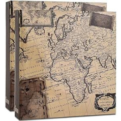 Arpan 2 x Holiday Destinations Memory Photo Album Holds 200 4x6 Photos with Notes and Card Design