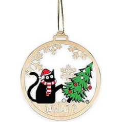 Black Cat Christmas Ornaments - Black Cat Xmas Ornaments Christmas Tree Hanging Tree Topper Ornaments - 2023 Black Cat Christmas Decoration for Cat Lovers