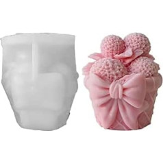 3D Embroidery Flower Basket Candle Mold Multi Purpose DIY Silicone Mold for Candle Making, Soap Making, Chocolate Making