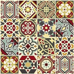 The Nisha 24 Piece Peel and Stick Wall Tile Stickers Wall Tattoos Wall Stickers 10 x 10 cm