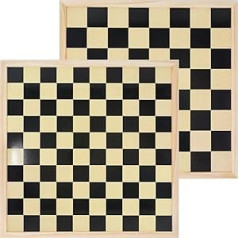 Divpusējs koka šaha dēlis 40 x 40 cm