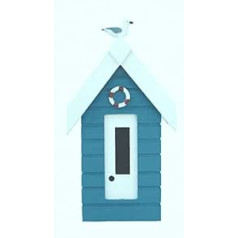 Beach Hut Money Box with Seagull 19.5cm Turquoise