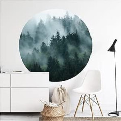 Grandora DL648-2 Wall Sticker Bedroom Nature Landscape Wall Decoration Wall Sticker Living Room Wallpaper Self-Adhesive Wall Picture Hallway Mountains Meditation