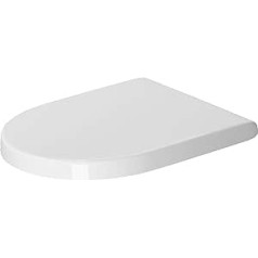 Duravit Starck 63890000 Toilet Seat with Lid 3 Soft Close Hinges Stainless Steel White