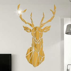 3D Mirror Deer Wall Stickers, Wall Pictures, 3D Wall Stickers, DIY Decorative Wall Sticker, Living Room, Bedroom, TV, Sofa, Background, Wall Art, Wall Sticker