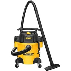 DEWALT DXV20P polietilēna mitrais/sausais putekļsūcējs, mobilais putekļu sūcējs ar universālo riteni, 3-in-1 ar pūšanas un gaisa filtra funkciju būvlaukumam un darbnīcai