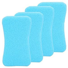 Agatige Pack of 4 Foot Care Pumice Stone Peeling Purple Pink Blue Orange Foot Scrub for Feet, Hands and Body (Blue)