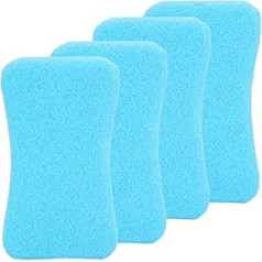 Agatige Pack of 4 Foot Care Pumice Stone Peeling Purple Pink Blue Orange Foot Scrub for Feet, Hands and Body (Blue)