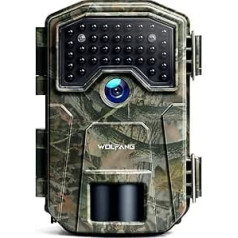 WOLFANG Wildlife Camera 2K 36MP HD, Wildlife Camera ar 940nm bez mirdzošām infrasarkanajām gaismas diodēm, Wildlife Camera ar kustības sensoru Night Vision IP66 Ūdensizturīgs dzīvnieku vērošanai Mājas drošība WT01