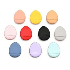 Dolovemk Makeup Sponge Blender, 10 Pieces Mini Powder Puffs Latex Free Foundation Sponge korektora kontūrēšanai zem acīm un stūriem grima aplikatora sūklis