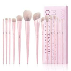 Jessup Brush Set Makeup Pink Make Up Brush Set 14 aplauzuma otiņas Premium Vegan Foundation Concealer Blush Eyeshadow Acu zīmulis pūdera izgaismotājs Blending Face Brush Set T495