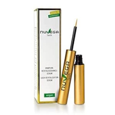 ‎Nutracosmetic Nuvega Lash - Vegan skropstu serums un uzacu serums garām skropstām tikai 4-6 nedēļās I Lash Serum I Eyelash Serum Growth I Serums skropstu augšanai / Skropstu pieaudzēšana I Made in Germany I 1ml