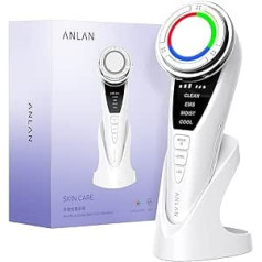 Anlan Face Massager Wrinkle Remover, 5-in-1 Multifunctional Beauty Device Face Lifting Device with Microcurrent Cosmetic Device Anti Wrinkle Anti-Ageing for Facial Cleansing Deep Cleansing