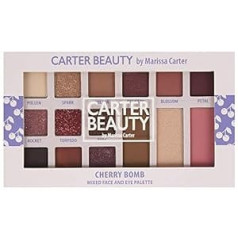 Carter Beauty , Ireland Eyeshadow Palette & Rouge Contour Highlighter Makeup Set Matt Shimmer Metallic Glitter Foil Finish Pigmented