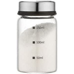 XiaoShenLu Sāls un piparu kratītāji stikla garšvielu burciņas, kas izgatavotas no borsilikāta stikla garšvielām vai garšaugiem virtuvē vai āra bārbekjū, 150 ml