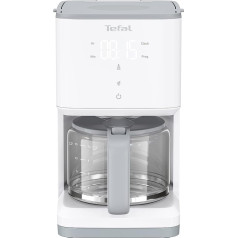 Tefal CM6931 Sense Filter kafijas automāts | Digitālais displejs | Stikla krūze ar vāku | Ietilpība 10 līdz 15 tases | Aromāta funkcija | Siltuma uzturēšanas funkcija | Drip Stop | Balts