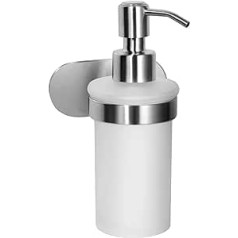 Ambrosya - Soap Dispenser No Drilling - Bathroom Holder Soap Holder Soap Holder Dispenser Wall Toilet for Gluing (Brushed Stainless Steel)