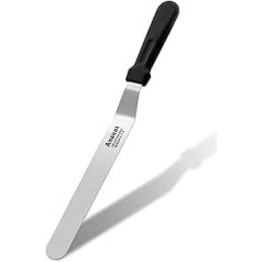 Anaeat Icing Spatula Professional Angled Offset Cake Spatula with 30cm Stainless Steel Blade - Thickened Icing Knife for Decorating Cakes, Pastries and Baking