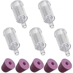 Almost Off Grid 5 x Handy Air Locks Quiet and 5 x Bored Rubber Stoppers for Home Brewing, Wine Making, Memaking, Beer Making, Cider, Fermentation