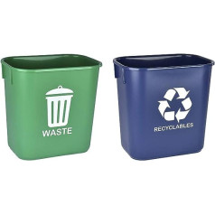 Acrimet Recycling and Waste Bin 13qt (2 Units) (Green & Blue)