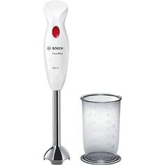 Bosch CleverMixx MSM24100 - Stabmixer - Abnehmbarer Edelstahlfuß - 4 Klingen - Leistung 400 Wat - Krāsa: weiß