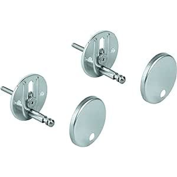 GROHE Set of 2 Mounting Kit for Construction Ceramic Toilet Seat and Lid Chrome 49529000