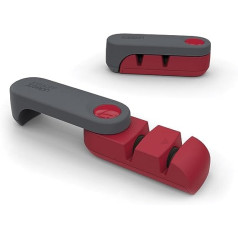 Joseph Joseph Rota - Folding Knife Sharpener - Grey/Red, 12.8 x 4 x 4 cm