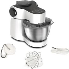 Moulinex Wizzo QA310110 Food Processor, Stainless Steel Bowl, 4 L, Pastry Set, Flex Patented Whisk, Power 1000 W, Cakes, Quiches, Pizzas, Plastic, White