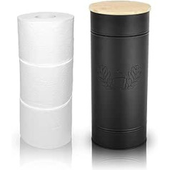 VON STEINEICH® Toilet Paper Storage [Black] Made of Metal - Elegant Bathroom Decoration for Any Household - Toilet Paper Storage in Modern Vintage Style