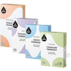 My.Yo - Organic Yoghurt Ferments, 4 Varieties of 3 Bags, Cultures for Homemade Yoghurt