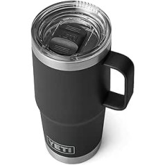 YETI Rambler ceļojumu krūze, melna, 20 unces (591 ml)