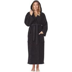 Arus Women's Bathrobe Calf or Extra Long 100% Cotton Terry Cloth (380 g/m²) Oeko-Tex® Certified with Hood