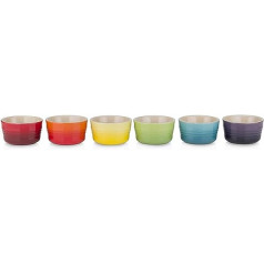 Le Creuset 79134108359030 Mini akmens veidnes, 100 ml, katrā komplektā ir 6 varavīksnes