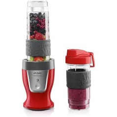 ARZUM AR1032 Shake 'N Take Pro Personal Blender, 2 Different Size Bottles, Red