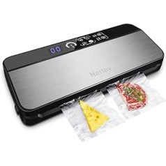 Automatic Vacuum Sealer 8 in 1 Vacuum Sealer Vacuum Sealer for Dry and Moist Food with Cutter and Foil Rolls Storage Includes 1 Foil Rolls 10 Foil Bags 1 Hose