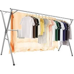 AIODE Clothes Airer Clothes Airer Foldable Freely Adjustable Stainless Steel Clothes Rack