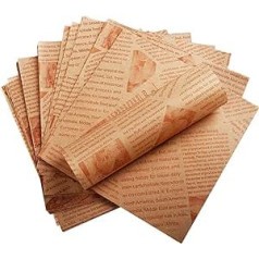 200 Sheets Small Deli Paper Sheets, 18 x 18 cm, Greaseproof Paper, French Fries Paper for Baskets, Burger Paper, Bread Paper, Wrap Paper for Sandwich Burger Butterbread Cheese Fries