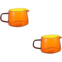 ABOOFAN 2 Stk Kaffee-Set Kaffeetasse vitroleros para mini klare Glasbecher Wassergläser Wasserkocher klarer Kaffeebecher Kaffeehalter Kaffeekanne zu Hause Einfach Container Wasserbecher