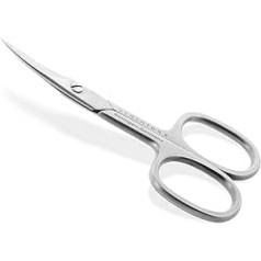 Otto Herder Manicure OTTO HERDER izliektās nagu šķēres Solingen Extra Sharp nagu šķēres 9 cm ar izliektu malu / vienpusējiem mikro zobiem, kas izgatavoti no augstas kvalitātes nerūsējošā tērauda roku un kāju nagiem