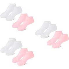 Minkissy 6 Pairs Exfoliating Mitrinošas Zeķes Krekinga papēža kopšanas Zeķes Beauty Soft Socks Sievietēm Mitrinošas Zeķes Pēdām Elastīgās Laivas Zeķes Aizsardzība