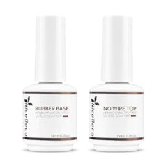 Nicedeco Gel Base Coat un Top Coat No Wipe Top Coat Base Coat Matte Top Coat (Gumijas bāzes virskārta)