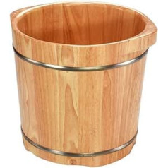 ‎Taozuying TAOZUYING Foot Tub Spa, Unisex Pedicure Foot Basin Foot Bath, Soak Double Foot Design, Oak Wood Parent Gift (Color: Natural) Marriage