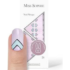 Miss Sophie Original Miss Sophie Boho Babe Nail Foils, 24 Ultra-Thin Nail Polish Strips with Beat of the Moment Pattern, For Fingers & Toenails, Sticks to Natural as well as Painted, Acrylic, Gel & Shellac Nails