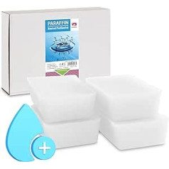 ‎Kosmetex Kosmetex Neutral Paraffin Bath - Heat Bath for Hands + Feet - Well-Being for Joints - Suitable for Occupational Therapy and Physiotherapy - Fragrance-Free - Wax Block (4 x 500 ml)